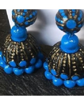 Handpainted Terracotta Jewellery – Ear rings Handpainted Terracotta Jewellery – Ear rings